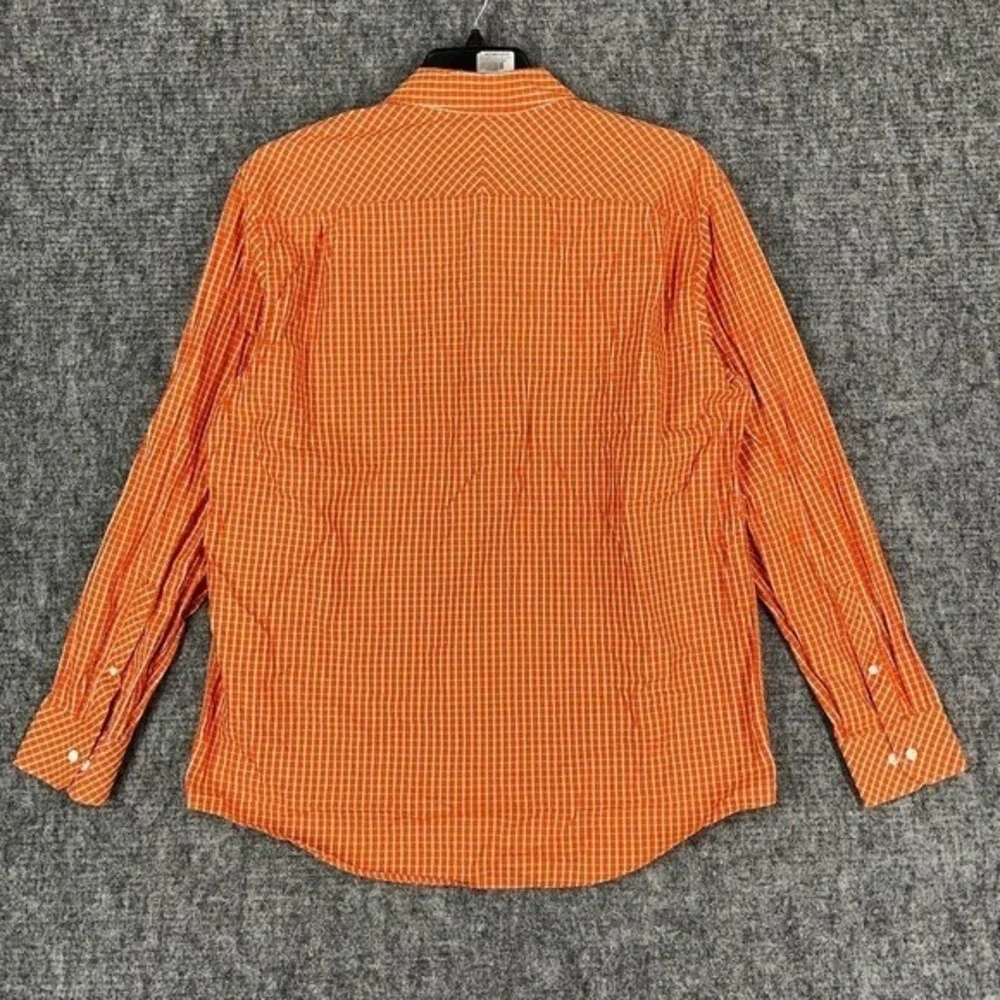 Banana Republic Relaxed Fit Shirt Mens Large Button Front Business Casual Orange